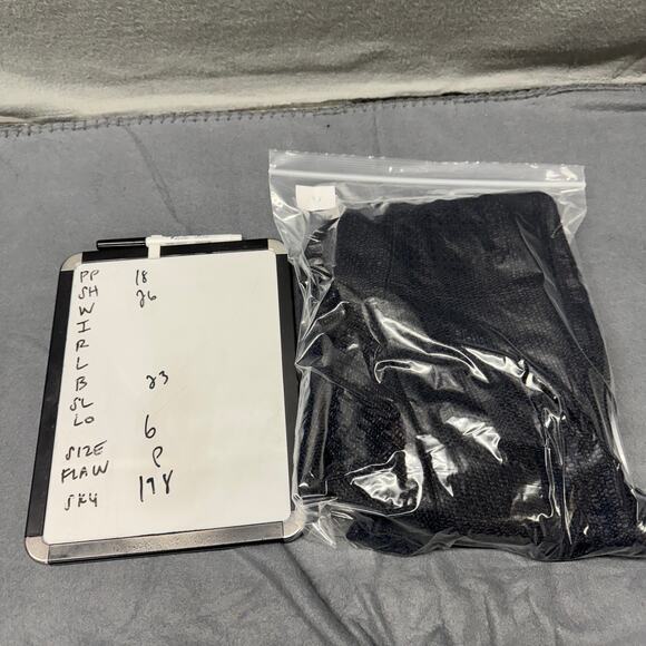 Lucky Brand Blazer Womens 6 Blue Tweed Textured Jacket Lined Coastal 1 Button - Picture 9 of 9